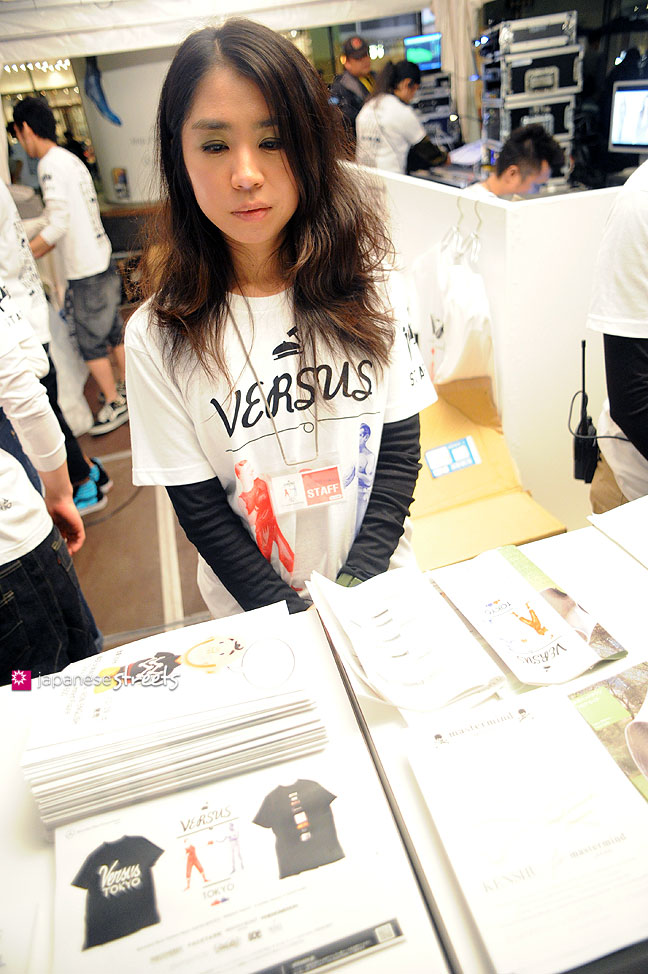 111022-3926: A staff member during the Japan Fashion Week in Tokyo