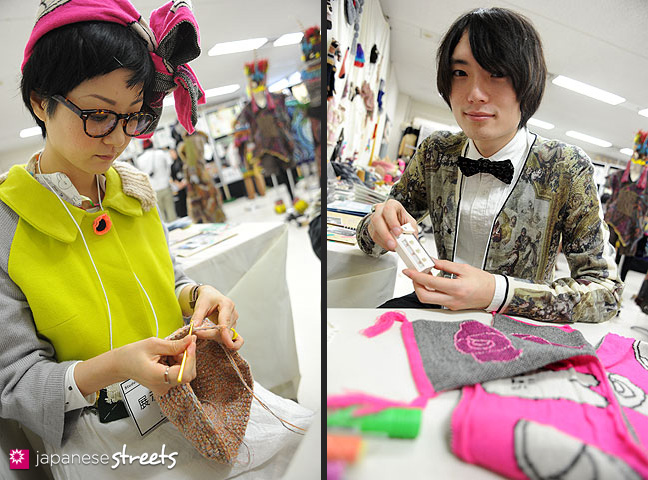 111103-5980-111103-5983: Students at work at the Culture Festival at Bunka Fashion College in Tokyo